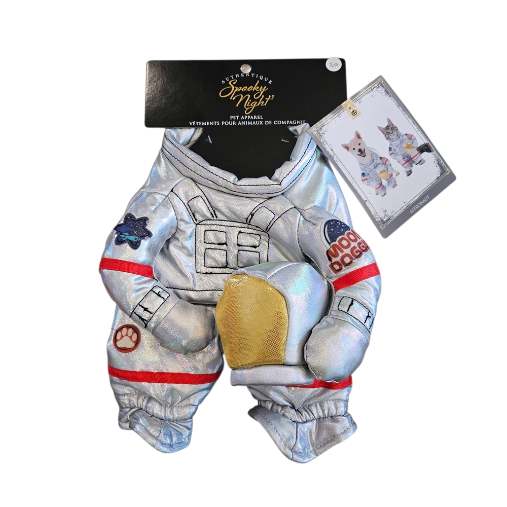 NWT - Silver Pet Spacesuit Costume - Small